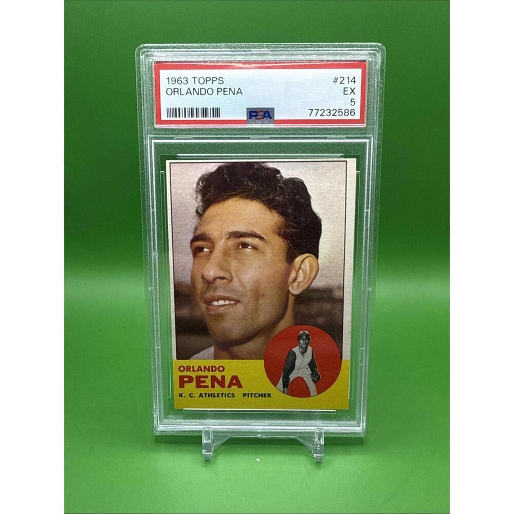 1963 Topps Orlando Pena #214 PSA 5 K.C. Athletics
